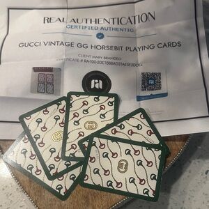 Gucci GG Horsebit Playing Cards - Green and White 1 card